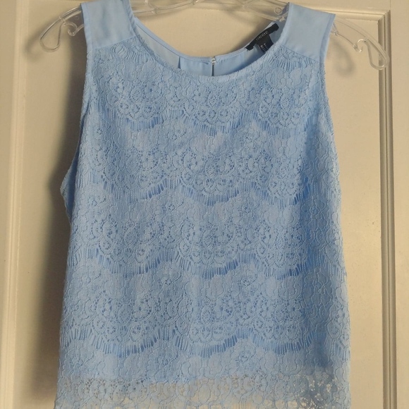 Blue Lace FOREVER 21 Top - Picture 1 of 4
